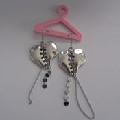 miniatura Pendientes corazones de zamak 3