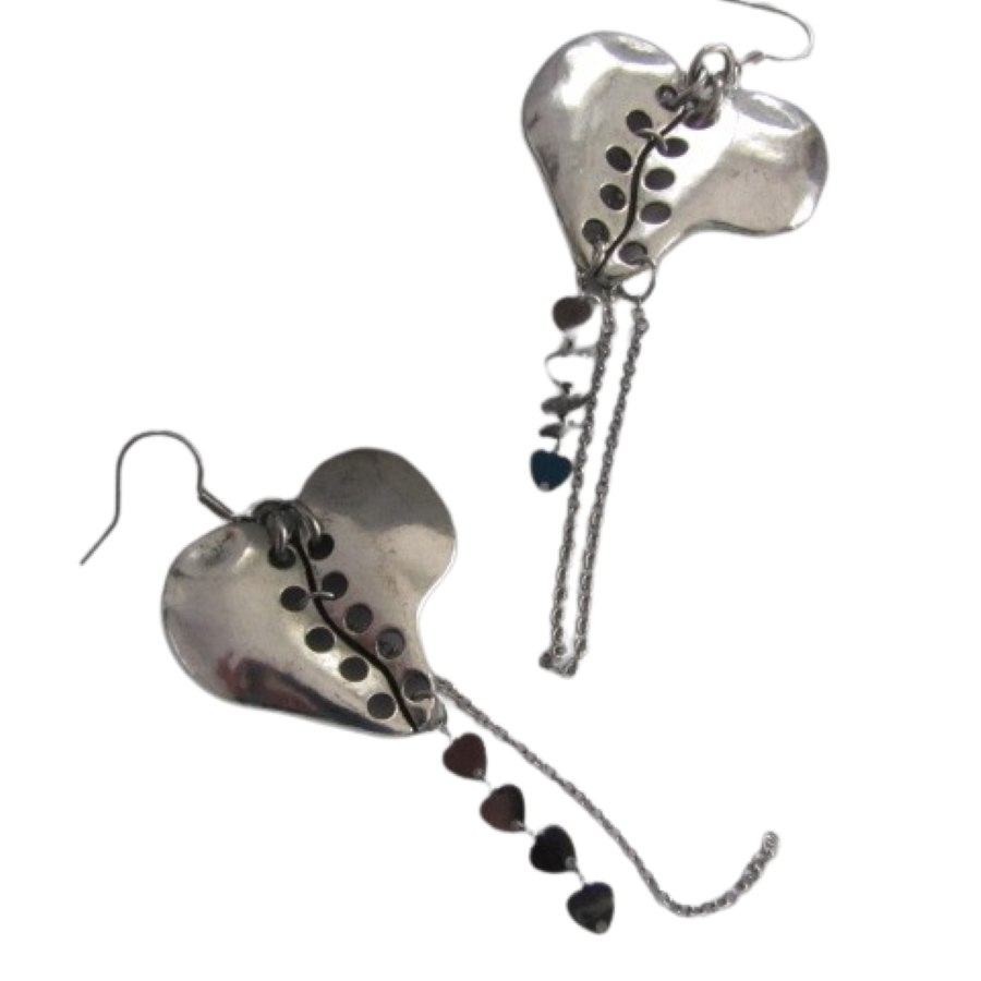 Pendientes corazones de zamak 1