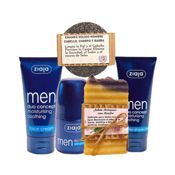 miniatura Pack Ahorro Hombre. Crema Facial, Jabón Azufre, After Shave, Desodorante y Champú Cabello, Cuerpo y