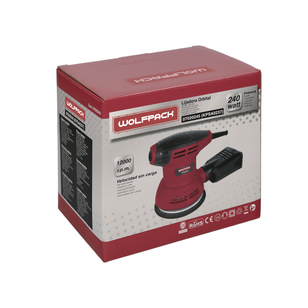 Lijadora Wolfpack Orbital 240 WATT. DISCO Ø 125 mm