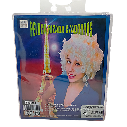 Peluca Rizada Adornos.