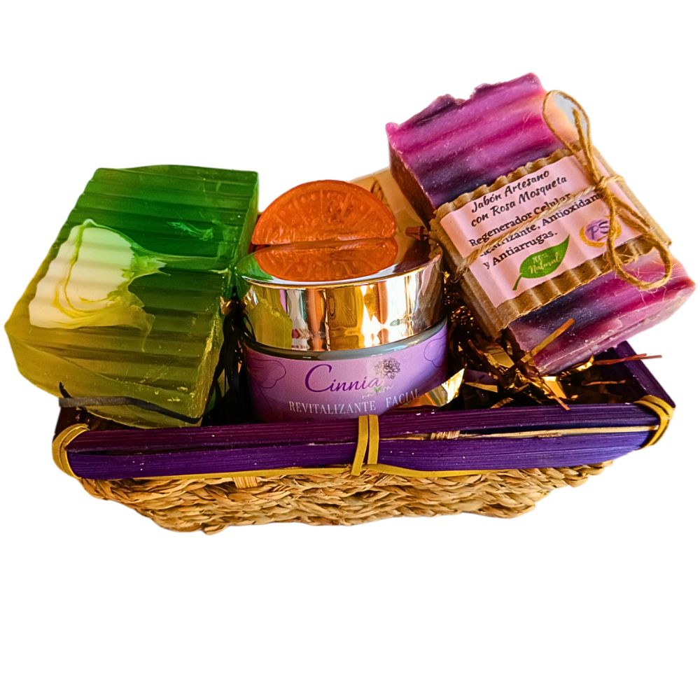 PumarShop Cosmética Natural Cesta regalo: Cremas y jabones artesanos