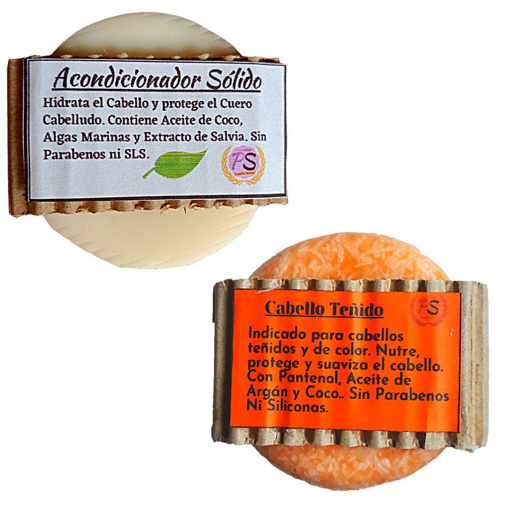 Pack Acondicionador Sólido + Champú Sólido Cabellos Teñidos