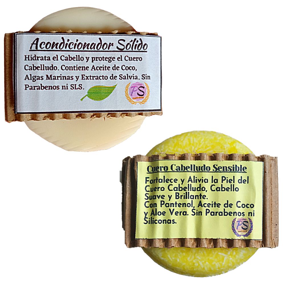 Pack Acondicionador Sólido + Champú Sólido Cuero Cabelludo Sensible