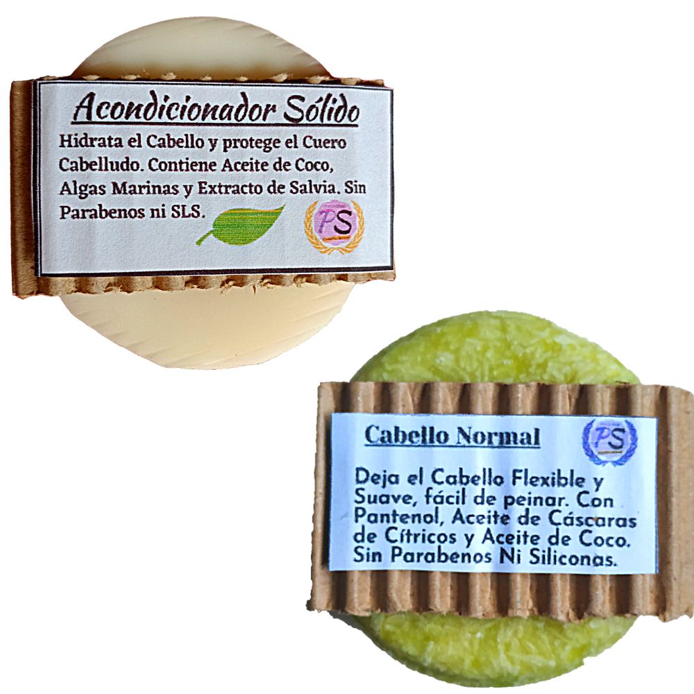 Pack Acondicionador Sólido + Champú Sólido Cabellos Normales