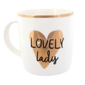 miniatura Taza de cerámica Lovely Lady oro 1