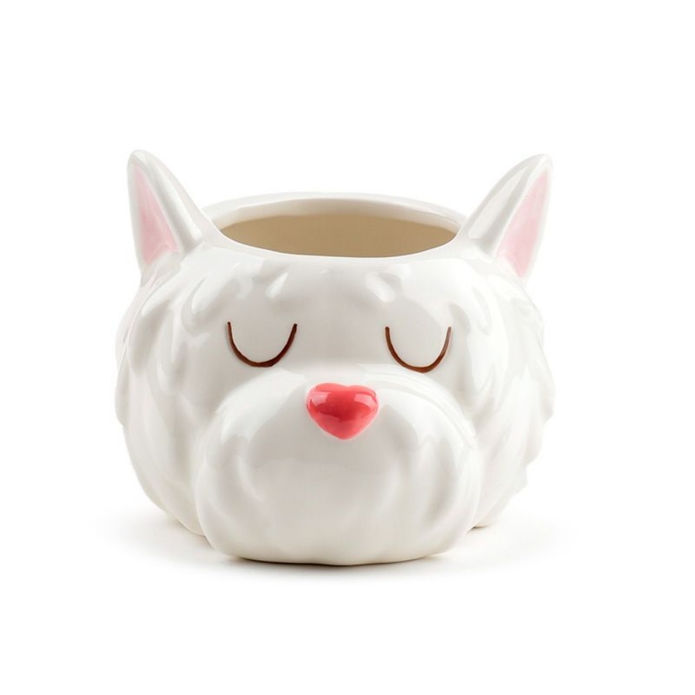 Mini macetero de cerámica perrito 1