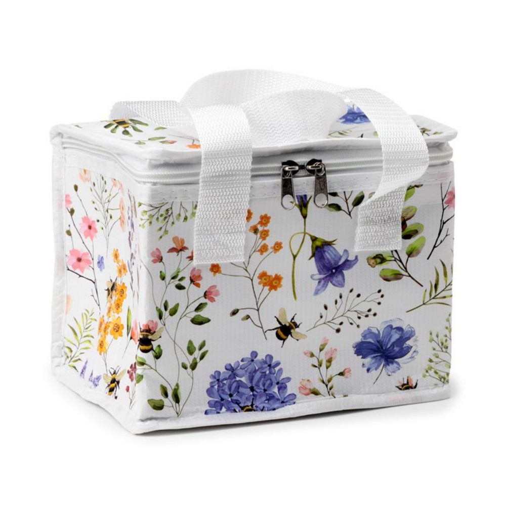 Bolsa refrigerante de plástico reciclado flores y abejas 1