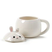 miniatura Taza de cerámica con tapa conejito 2