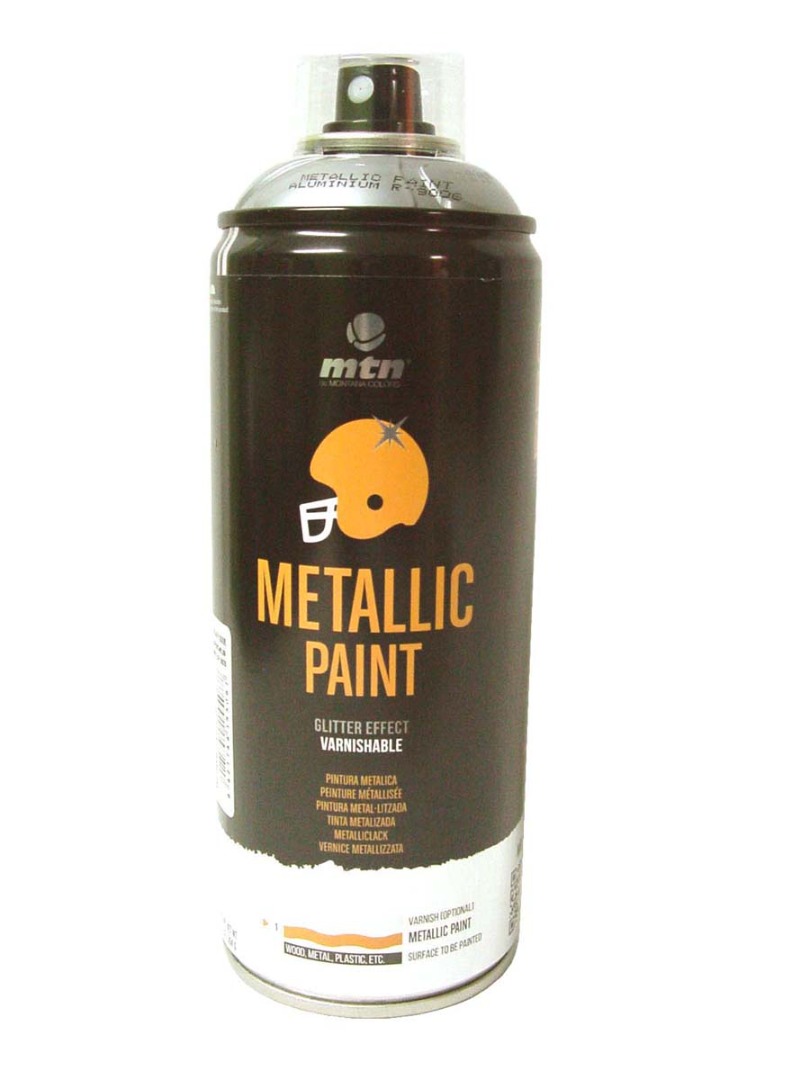 BOTE SPRAY PINTURA EFECTOS METALICOS BRILLANTE METALIZADO COLOR ALUMINIO