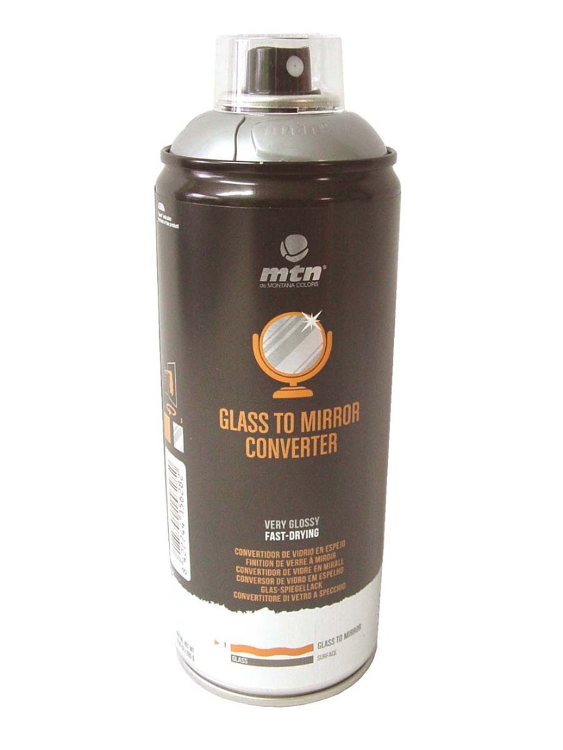 BOTE SPRAY CONVERTIDOR DE VIDRIO CRISTAL EN ESPEJO CROMADO BRILLANTE