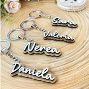 miniatura llavero de madera nombre personalizado