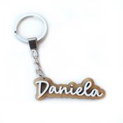 miniatura llavero de madera nombre personalizado
