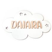miniatura Nube decorativa con nombre de bebé para colgar