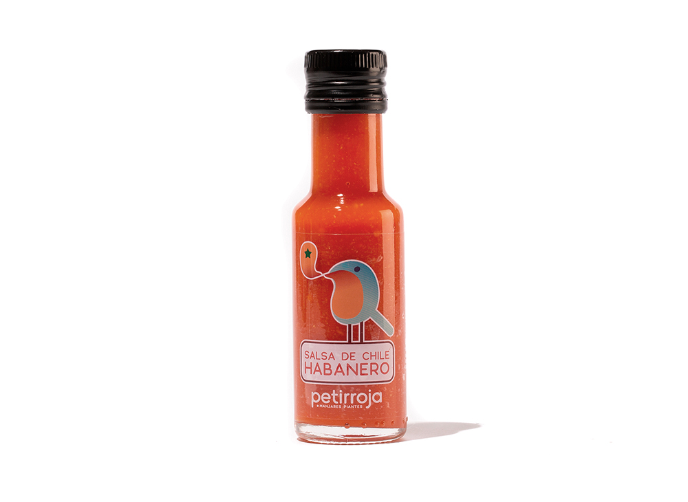 Petirroja Salsa de chile habanero rojo 100 ml