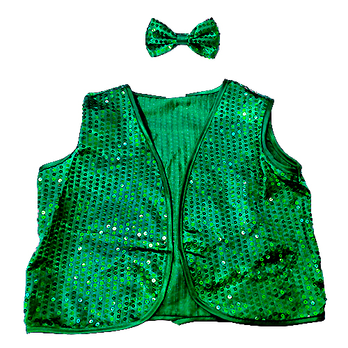 Set Lentejuela Chaleco y Pajarita.