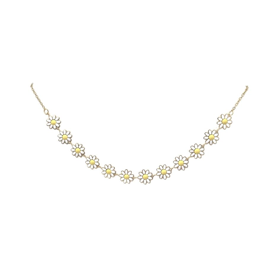 Collar Margaritas acero dorado