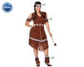 miniatura Disfraz India Mujer Adulto Marrón oscuro 2