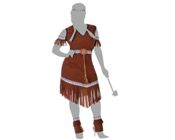miniatura Disfraz India Mujer Adulto Marrón oscuro 1