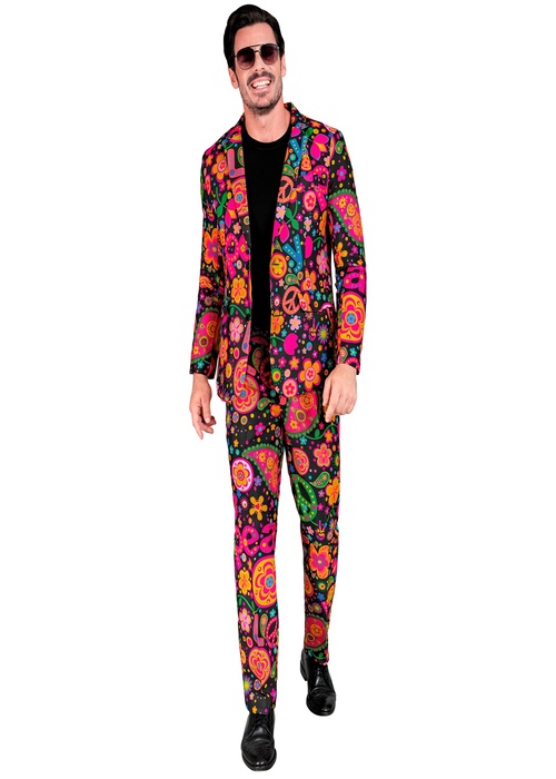 Disfraz Hombre Traje de Moda Hippie Suit