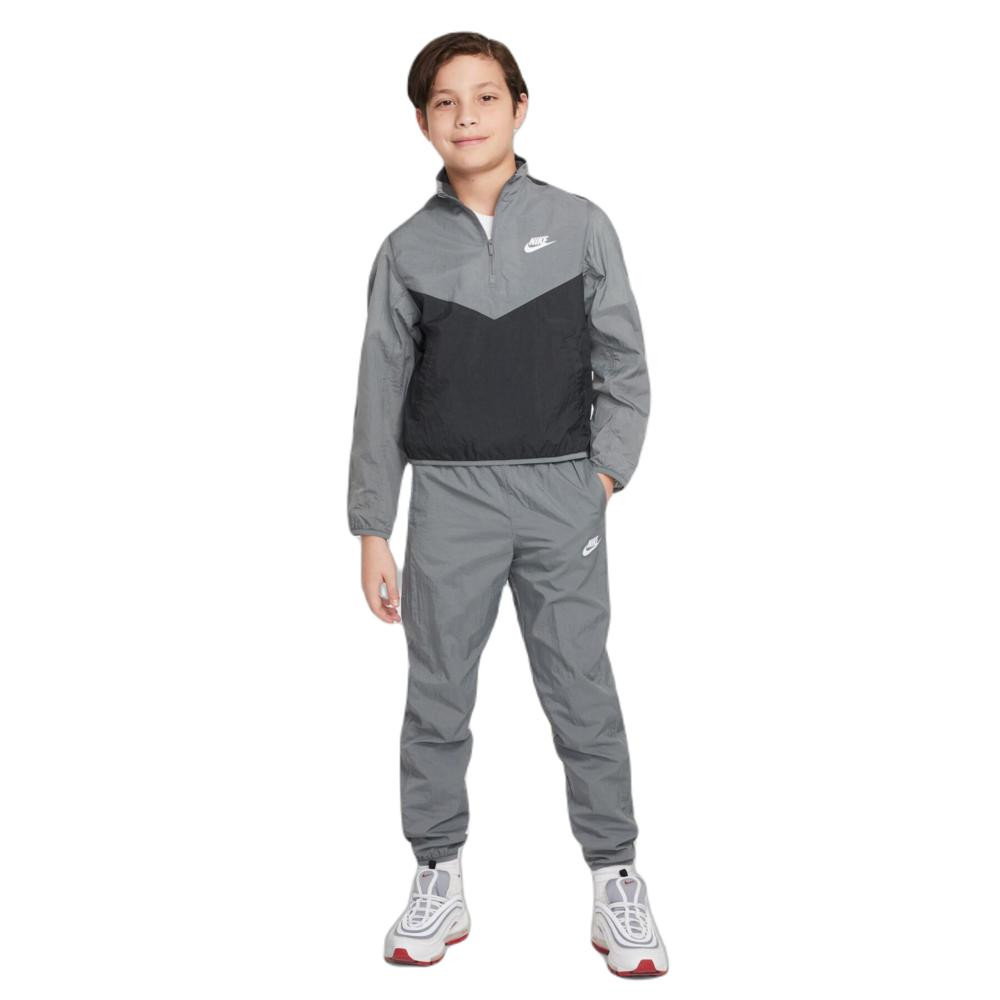Imagen CHANDAL NIKE K NSW 1/4 HBR GRIS NEGRO TRACKSUIT FD3058-084