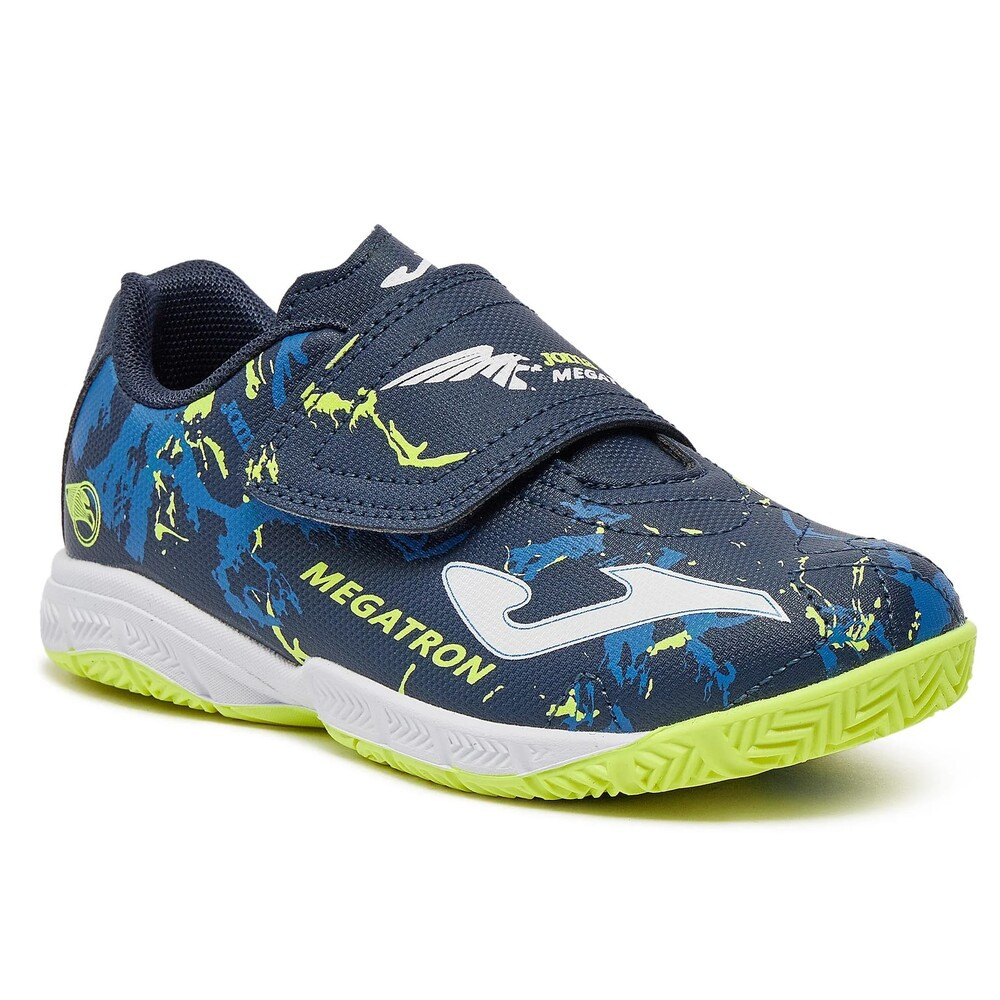 Imagen ZAPATILLAS JOMA MEGATRON JR 2403 MARINO NARANJA INDOOR FUTBOL SALA MEJS2403INV