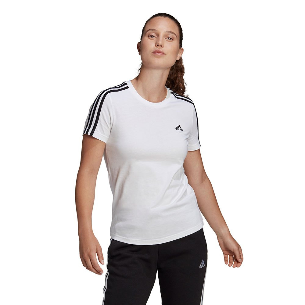 Imagen CAMISETA ADIDAS W 3S T BLANCO NEGRO TEE T SHIRT GL0783