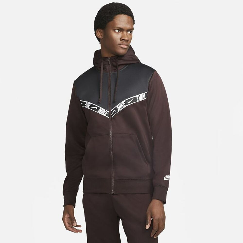 Imagen SUDADERA NIKE M NSW REPEAT PK FZ MARRON NEGRO DM4672-203