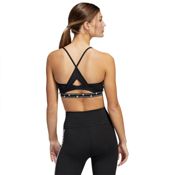 miniatura Imagen SUJETADOR ADIDAS AER LS 3S NEGRO BLANCO BRA HC7862