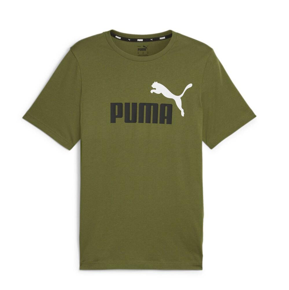 Imagen CAMISETA PUMA ESSENTIALS+ 2 COLOR LOGO VERDE OLIVA T SHIRT 586759-35