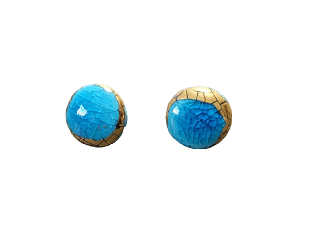 Pendientes Azul/ Oro