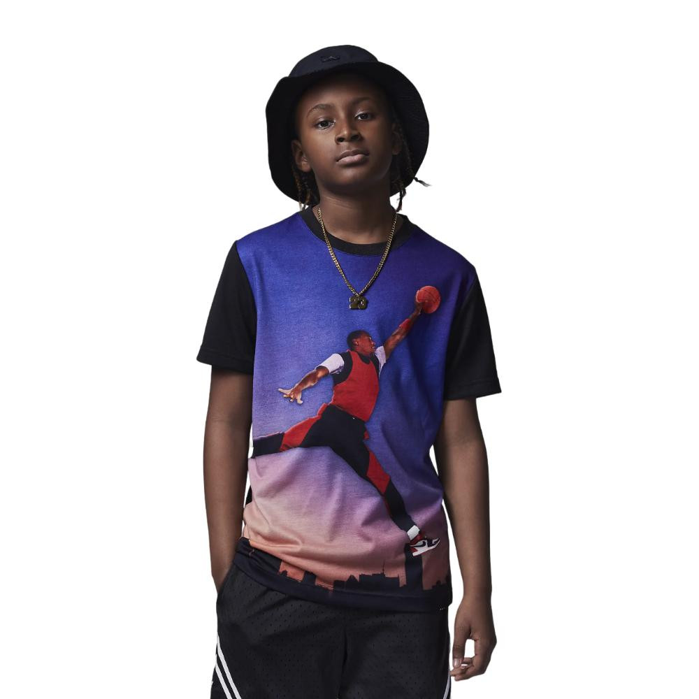 Imagen CAMISETA JORDAN JDB SNEAKER SCHOOL JUMPMAN NEGRO 95C421-023