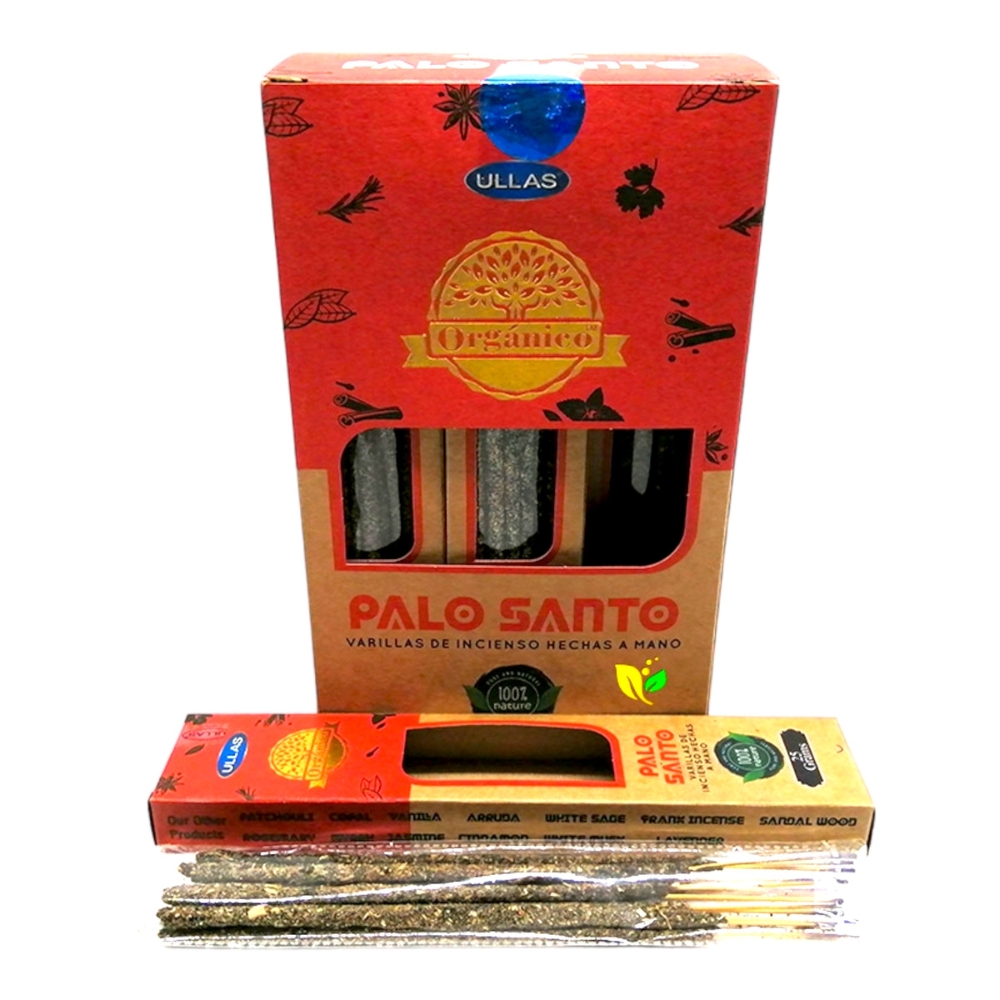 Incienso Orgánico Ullas en Varillas de Palo Santo 12 cajas x 25 g