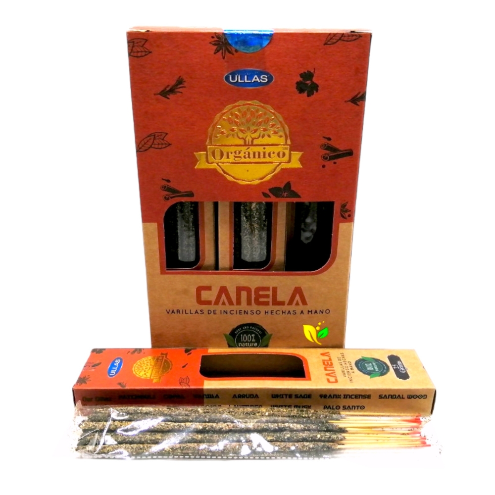 Incienso Orgánico Ullas en Varillas de Canela 12 cajitas x 25 g