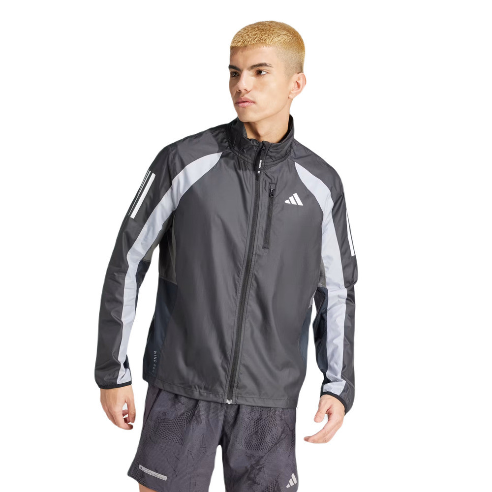 Imagen CORTAVIENTOS ADIDAS OWN THE RUN B CB JACKET NEGRO GRIS IQ3828