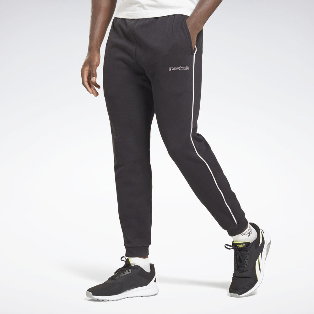 Imagen PANTALON REEBOK TE PIPING JOGGER NEGRO  GS9310