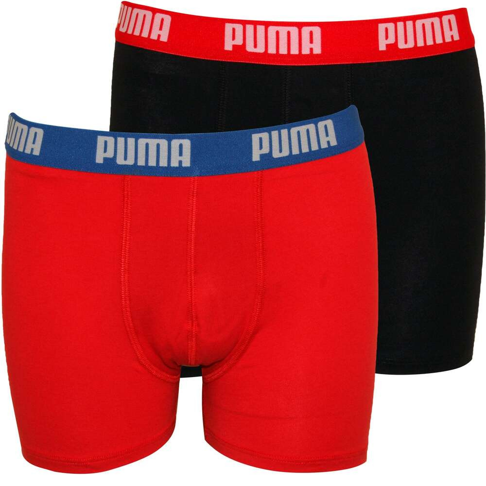 Imagen BOXER PUMA NIÑO BASIC PACK 2 ROJO NEGRO 505011001-786
