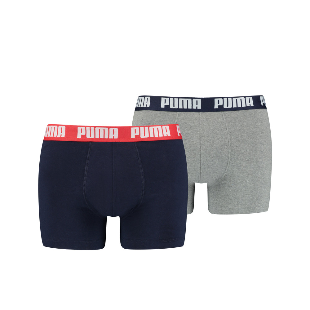 Imagen BOXER PUMA BASIC PACK 2 MARINO ROJO - GRIS NEGRO 521015001-036