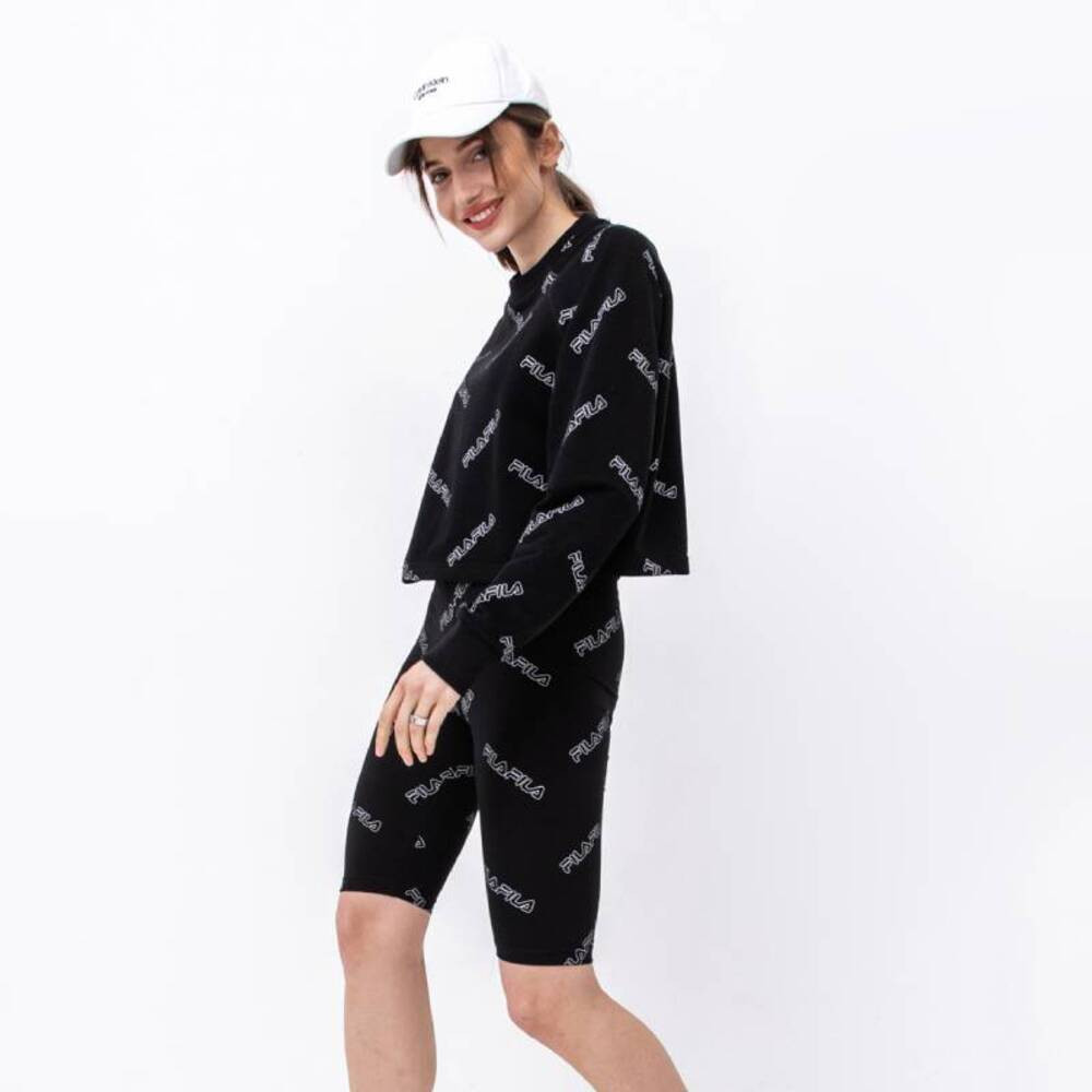 Imagen LEGGINGS FILA JANELLE AOP SHORT NEGRO  683312-002