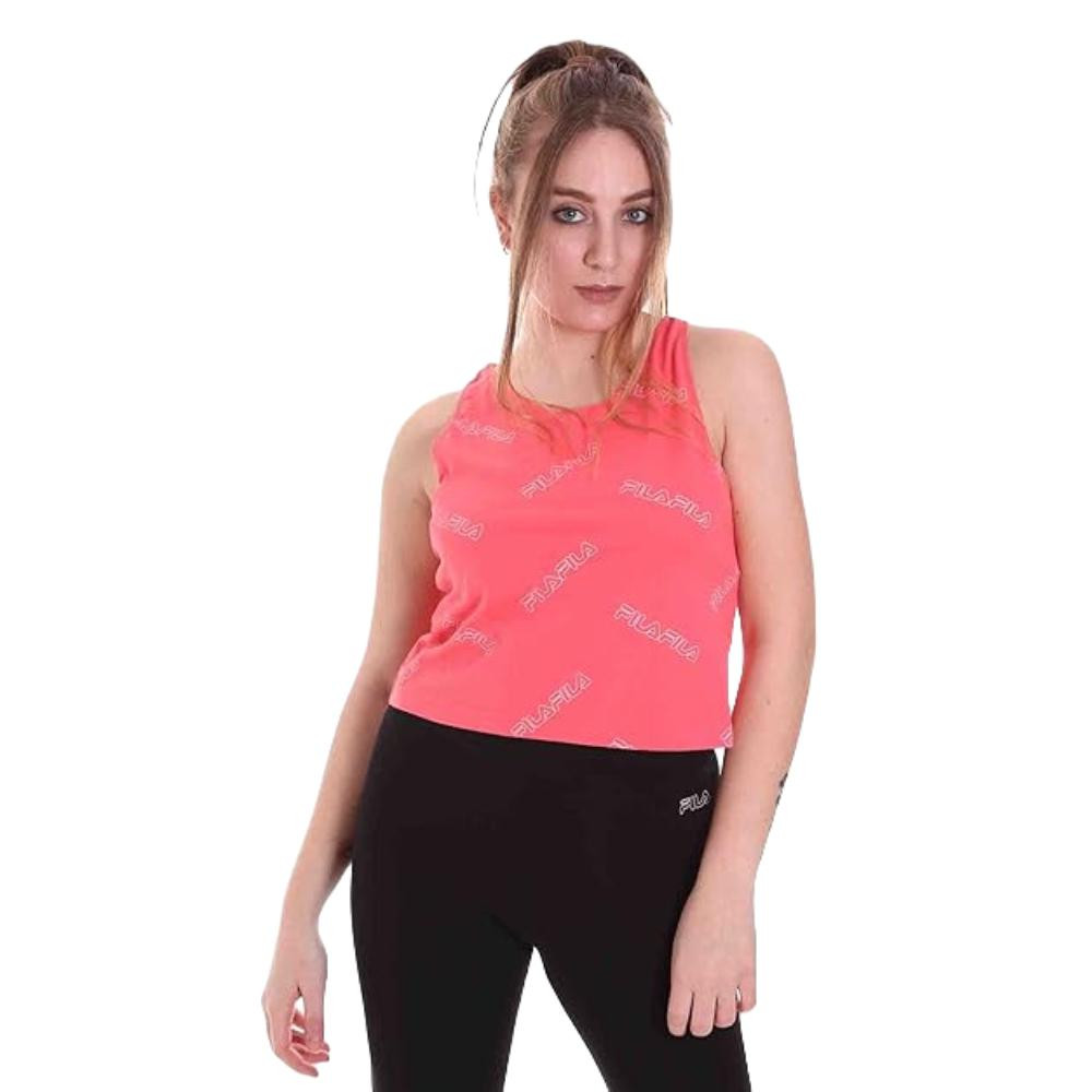 Imagen CAMISETA FILA JANAY AOP CROPPED TANK CORAL 683305-B011