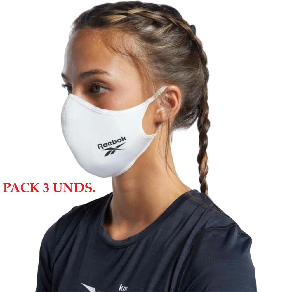 Imagen MASCARILLA REEBOK FACE COVER SMALL BLANCO PACK-3 H60340