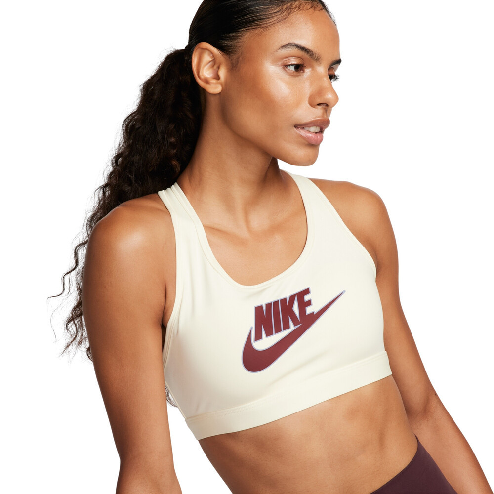 Imagen SUJETADOR NIKE W SWSH MED SPT FUTURA BEIGE BRA FB4080-113