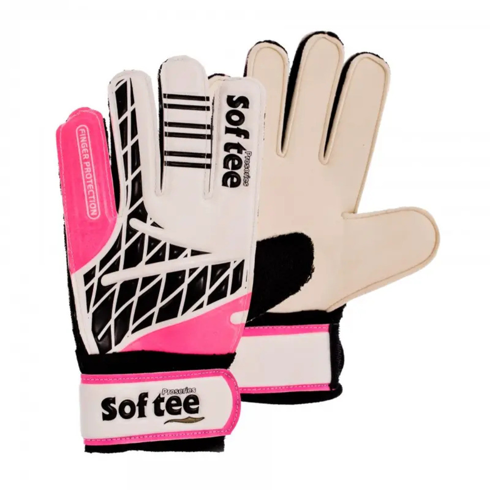 Imagen GUANTES PORTERO SOFTEE NEGRO ROSA BLANCO 35053-775
