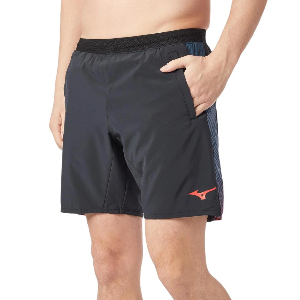 Imagen SHORT MIZUNO CHARGE 8 IN AMPLIFY NEGRO PADEL TENIS 62GBB001-09