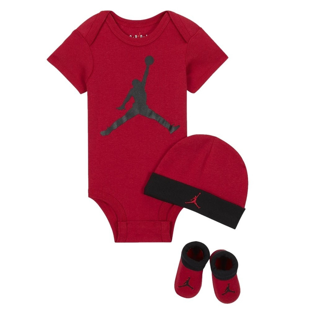 Imagen BODY SET-3 JORDAN JUMPMAN JHN ROJO NEGRO LJ0041-RK2