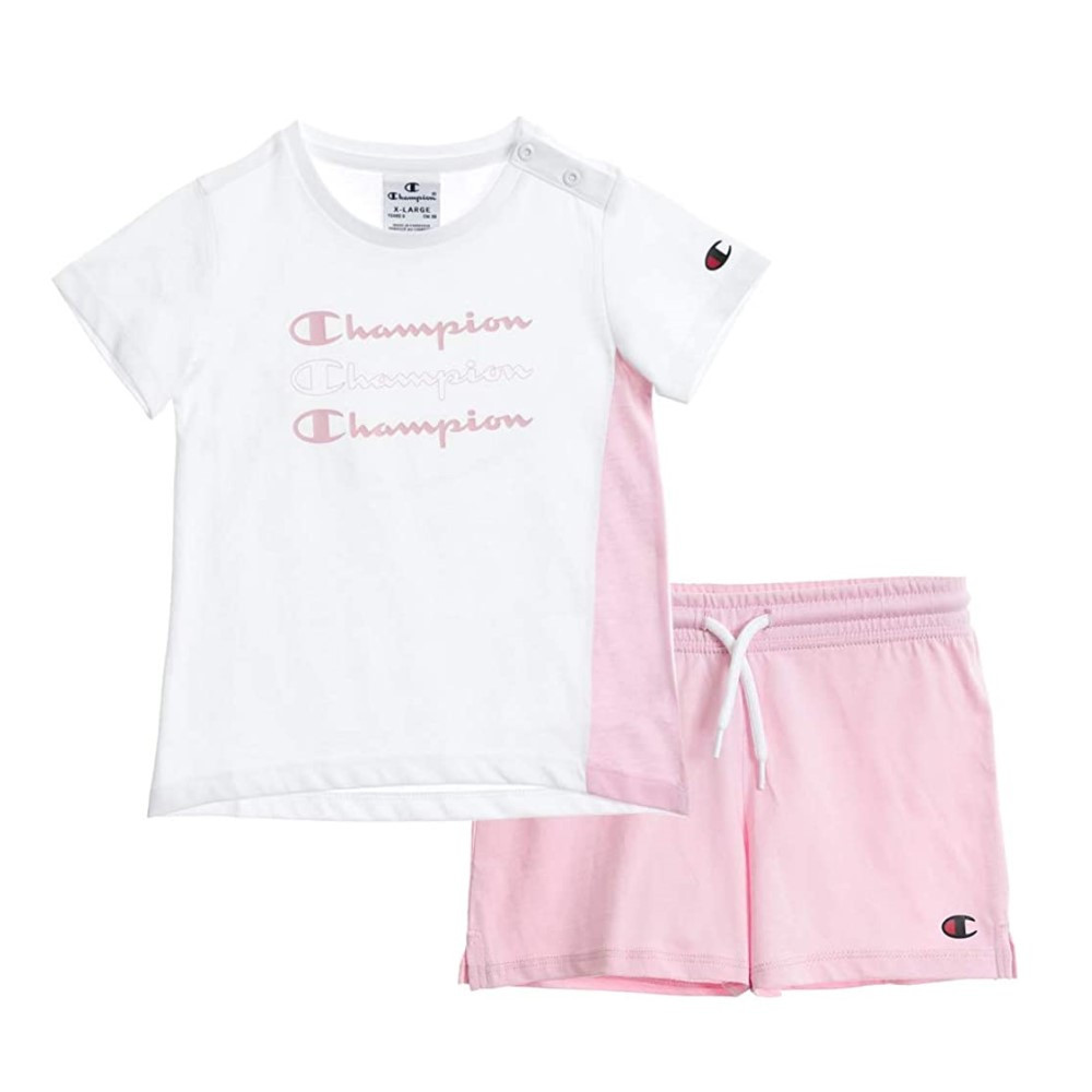 Imagen CONJUNTO CHAMPION LEGACY ROSA BLANCO 403889-WW001