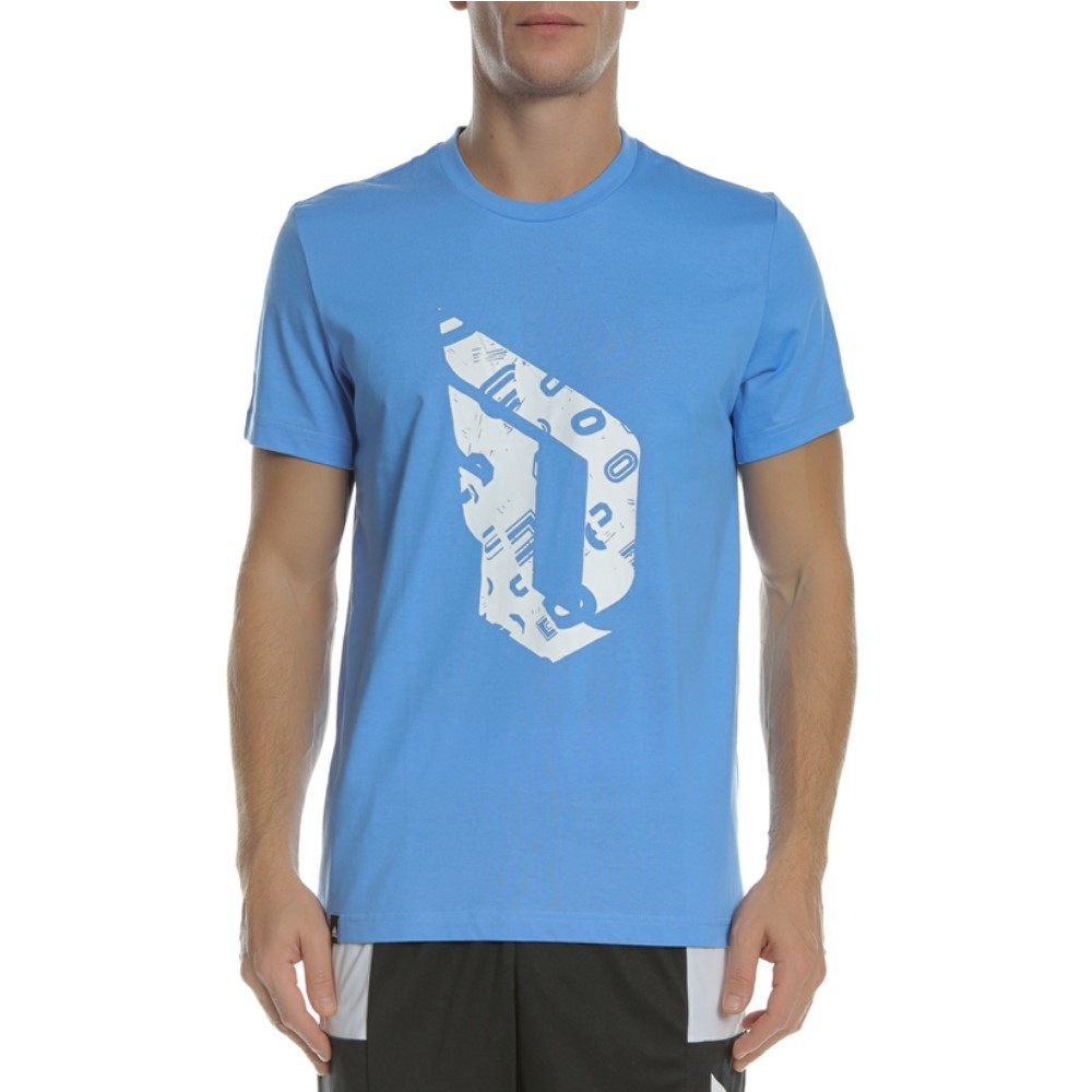 Imagen CAMISETA ADIDAS DAME LOGO AZUL BASKET TEE T SHIRT DX6957