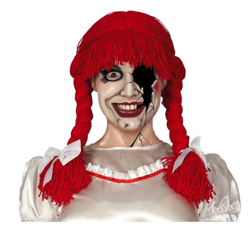 Peluca roja de lana