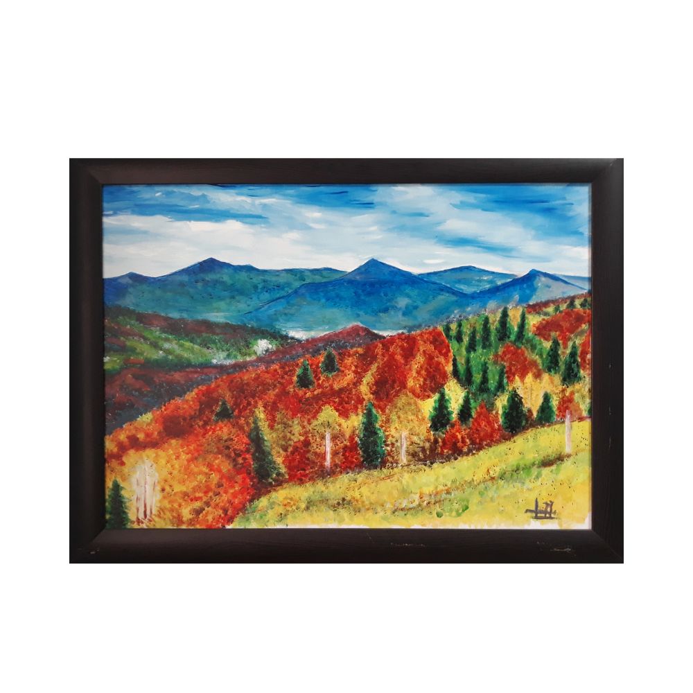 Lienzo El Bosque de Muniellos Asturias de Lucía R.J.