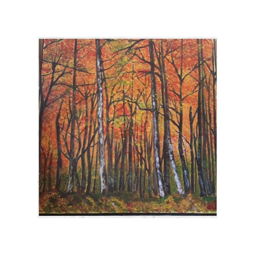 Lienzo Hayedo en Ponga Asturias de Lucía R.J.